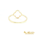 Load image into Gallery viewer, 14K Yellow Gold Diamond Open Clover Ring