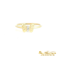 Load image into Gallery viewer, 14K Yellow Gold Butterfly Stackable Ring