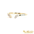 Load image into Gallery viewer, 14K Yellow Gold Diamond Open “V” Ring