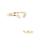 Load image into Gallery viewer, 14K Yellow Gold Diamond Open “V” Ring