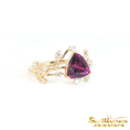 Load image into Gallery viewer, 14K Yellow Gold Vine Grape Garnet Ring