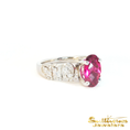 Load image into Gallery viewer, 18K White Gold Rubellite Tourmaline Ring