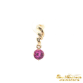 Load image into Gallery viewer, 14K Yellow Gold Rhodolite Garnet Spiral Drop Earrings