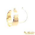 Load image into Gallery viewer, 14K Yellow Gold Bypass Hammered Hoops