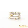 Load image into Gallery viewer, 14K Yellow Gold Triple Band Diamond Ring