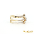 Load image into Gallery viewer, 14K Yellow Gold Triple Band Diamond Ring