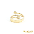 Load image into Gallery viewer, 14K Yellow Gold Spiral Diamond Ring