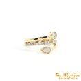 Load image into Gallery viewer, 14K Yellow Gold Spiral Diamond Ring