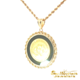Load image into Gallery viewer, 14K Yellow Gold Onyx Panda Coin Pendant