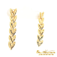 Load image into Gallery viewer, 14K Yellow Gold Heart Drop Earrings