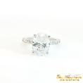 Load image into Gallery viewer, Platinum Oval Lab-Grown Diamond Engagement Ring