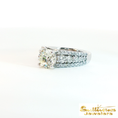 Load image into Gallery viewer, 14K White Gold Cathedral Natural Diamond Ring