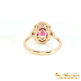 Load image into Gallery viewer, 14K Yellow Gold Cushion Grape Garnet Ring