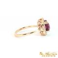 Load image into Gallery viewer, 14K Yellow Gold Cushion Grape Garnet Ring