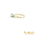 Load image into Gallery viewer, 14K Yellow Gold Round Brilliant Diamond Solitaire Ring