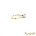Load image into Gallery viewer, 14K Yellow Gold Round Brilliant Diamond Solitaire Ring