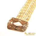 Load image into Gallery viewer, Vintage Style Yellow Gold Filigree Multi-Strand Star Link Bracelet