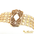 Load image into Gallery viewer, Vintage Style Yellow Gold Filigree Multi-Strand Star Link Bracelet