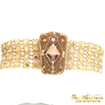 Load image into Gallery viewer, Vintage Style Yellow Gold Filigree Multi-Strand Star Link Bracelet