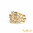 Load image into Gallery viewer, 14K Yellow Gold Lattice Diamond Ring