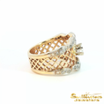 Load image into Gallery viewer, 14K Yellow Gold Lattice Diamond Ring
