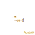 Load image into Gallery viewer, 14K Yellow Gold Tanzanite Stud Earrings