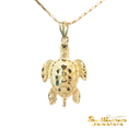 Load image into Gallery viewer, 14K Yellow Gold Turtle Charm