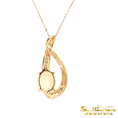 Load image into Gallery viewer, 14K Yellow Gold Opal Swirl Necklace
