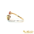 Load image into Gallery viewer, 14K Two-Tone Bypass Opal and Pink Spinel Ring