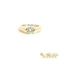 Load image into Gallery viewer, 14K Yellow Gold Solitaire Channel Set Diamond Ring