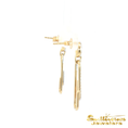 Load image into Gallery viewer, 14K Yellow Gold Paperclip Diamond Drop Earrings