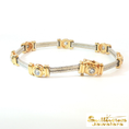 Load image into Gallery viewer, 14K Two-Tone Diamond Bezel Bracelet