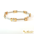 Load image into Gallery viewer, 14K Two-Tone Diamond Bezel Bracelet