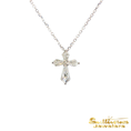 Load image into Gallery viewer, Platinum Diamond Kite Cross Necklace