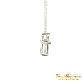 Load image into Gallery viewer, Platinum Diamond Kite Cross Necklace