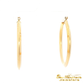 Load image into Gallery viewer, 18K Yellow Gold Wedge Hoop Earrings