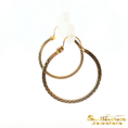 Load image into Gallery viewer, 14K Yellow Gold Diamond Cut Hoop Earrings