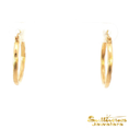 Load image into Gallery viewer, 14K Yellow Gold Twisted Hoop Earrings