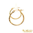 Load image into Gallery viewer, 14K Yellow Gold Twisted Hoop Earrings