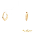 Load image into Gallery viewer, 14K Yellow Gold Diamond Cut Hoop Earrings