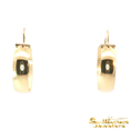 Load image into Gallery viewer, 14K Yellow Gold Wide Hoop Earrings