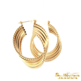 Load image into Gallery viewer, 14K Yellow Gold Tube Twist Hoop Earrings