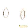 Load image into Gallery viewer, 14K White Gold Classic Hoop Earrings
