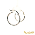 Load image into Gallery viewer, 14K White Gold Classic Hoop Earrings