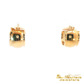Load image into Gallery viewer, 14K Yellow Gold Wide Rimmed Hoop Earrings