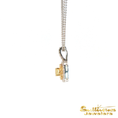 Load image into Gallery viewer, 14K Two-Tone Yellow Diamond Halo Pendant