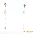 Load image into Gallery viewer, 14K Yellow Gold Bar and Chain Drop Earrings