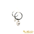 Load image into Gallery viewer, 14K Two Tone Yellow Diamond Huggie Earrings