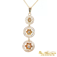 Load image into Gallery viewer, 14K Yellow Gold Triple Tier Diamond Pendant