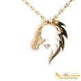 Load image into Gallery viewer, 14K Yellow Gold Relentless Equestrian Foundation Horse Pendant with Diamonds